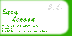 sara leposa business card