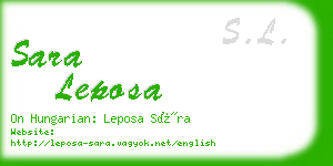 sara leposa business card